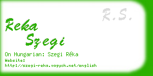 reka szegi business card